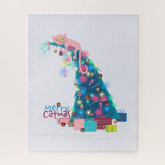 Kerst van Merry Catmas Legpuzzel (Verticaal)