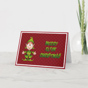 Kerst van Merry Elfin Feestdagen Kaart