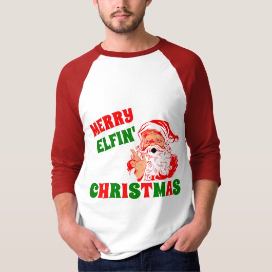 Kerst van Merry ELFIN T-shirt (Voorkant)