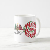 Kerst van Merry en Bright Leopard Koffiemok (Voorkant rechts)