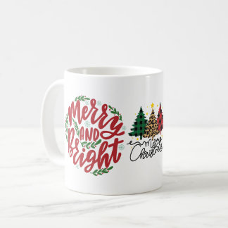 Kerst van Merry en Bright Leopard Koffiemok