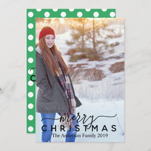  kerst van Merry Feestdagenkaart (Voorkant / Achterkant)