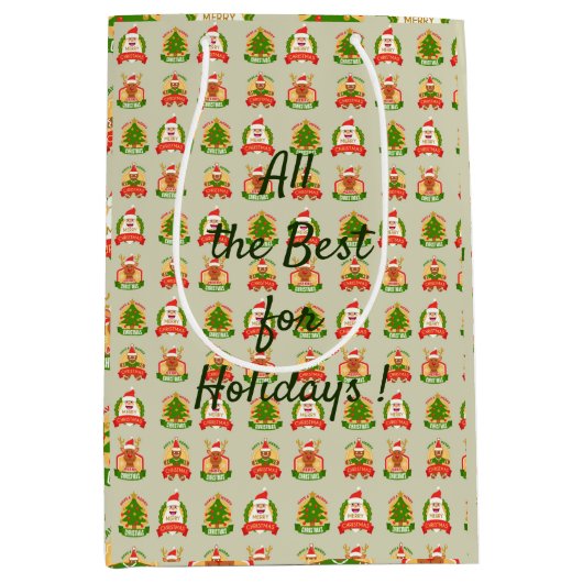 Kerst van Merry Medium Cadeauzakje (Voorkant)