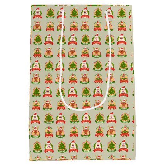 Kerst van Merry Medium Cadeauzakje (Achterkant)