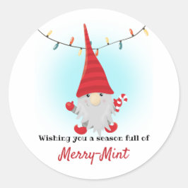 Kerst van Merry Mint Candy Cane Ronde Sticker