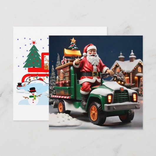 Kerst van Merry Notitiekaartje (Voorkant / Achterkant)