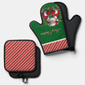 Kerst van Merry Ovenwant & Pannenlap Set (Voorkant / Achterkant)