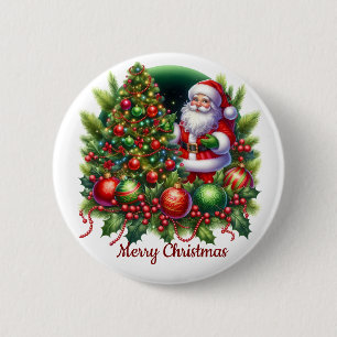 Kerst van Merry Ronde Button 5,7 Cm
