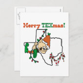 Kerst van Merry Texmas Feestdagenkaart (Voorkant / Achterkant)
