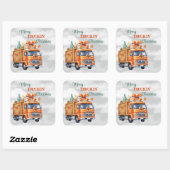 Kerst van Merry Truckin Vierkante Sticker (Vel)