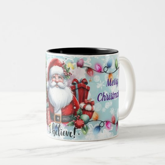 Kerst van Merry Tweekleurige Koffiemok (Voorkant rechts)