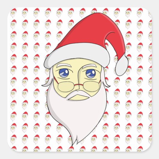 Kerst van Merry Vierkante Sticker (Voorkant)