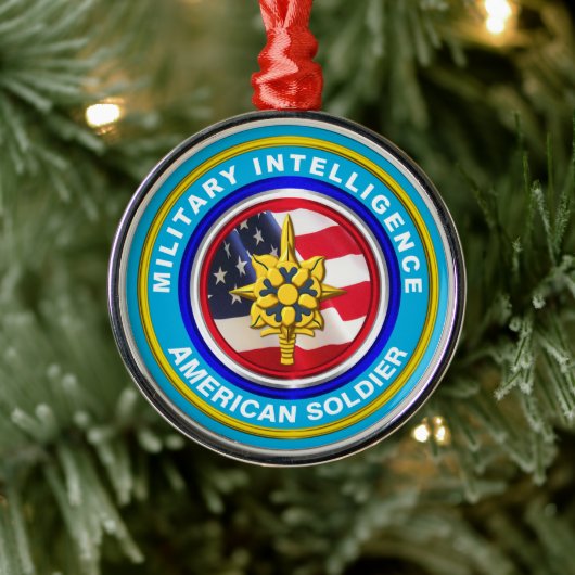 Kerst van militaire inlichtingendienst metalen ornament (Boom)