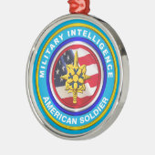 Kerst van militaire inlichtingendienst metalen ornament (Links)