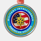 Kerst van militaire inlichtingendienst metalen ornament (Voorkant)