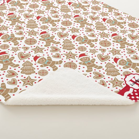 Kerst van Monogram Gingerbrood Sherpa Deken (3/4)