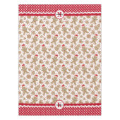Kerst van Monogram Gingerbrood Tafelkleed (Voorkant)