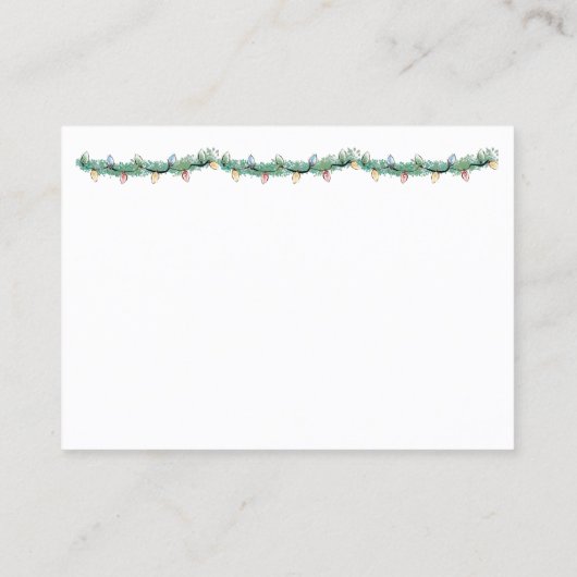 Kerst van ons huis naar uw behuizing Kaart Visitekaartje (Achterkant)