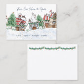 Kerst van ons huis naar uw behuizing Kaart Visitekaartje (Voorkant / Achterkant)