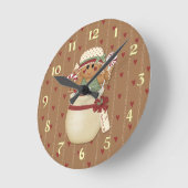 Kerst van ontbijtkoek ronde klok (Hoek)