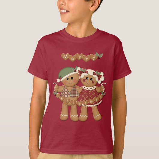 Kerst van ontbijtkoek t-shirt (Voorkant)