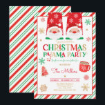 Kerst van Pajama Rood Holiday Pajama Partij Kaart<br><div class="desc">Uitnodiging voor kerstfeest Pajama Party Red Holiday Pajama</div>