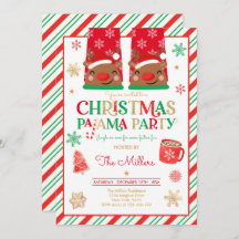 Kerst van Pajama Rood Holiday Pajama Partij