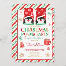 Kerst van Pajama Rood Holiday Pajama Partij