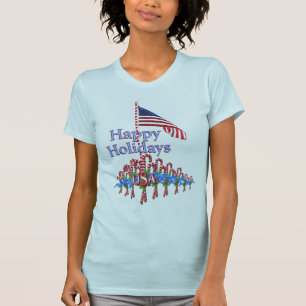 Kerst van Patriotic Candy Canes T-shirt