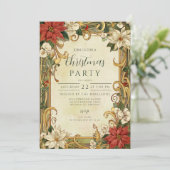  kerst van Poinsettia Kaart (Staand voorkant)