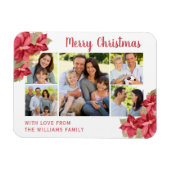 kerst van Poinsettia Merry Magneet (Horizontaal)