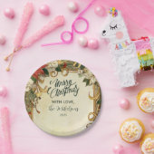 kerst van Poinsettia Papieren Bordje (Feest)