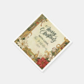  kerst van Poinsettia Servet (Hoek)