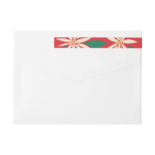  kerst van Poinsettias (Achterkant)