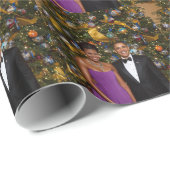 Kerst van President Barack Obama en Michelle Cadeaupapier (Rol Hoek)