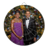 Kerst van President Barack Obama en Michelle Dartbord (Voorkant)