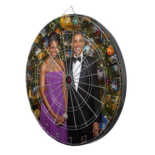 Kerst van President Barack Obama en Michelle Dartbord (Voorkant Rechts)