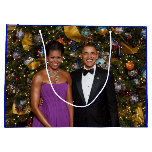 Kerst van President Barack Obama en Michelle Groot Cadeauzakje (Achterkant)