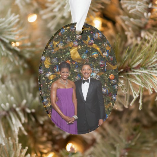 Kerst van President Barack Obama en Michelle Ornament (Boom)