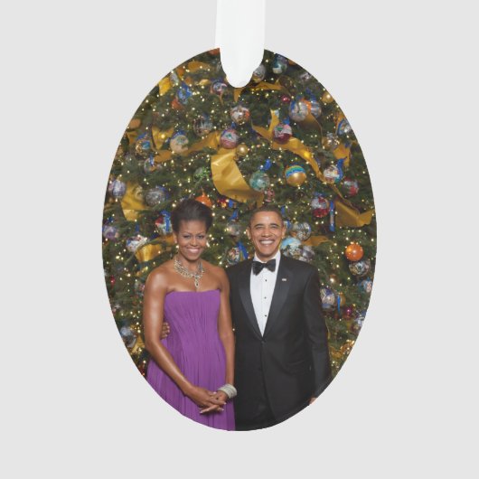 Kerst van President Barack Obama en Michelle Ornament (achterkant)