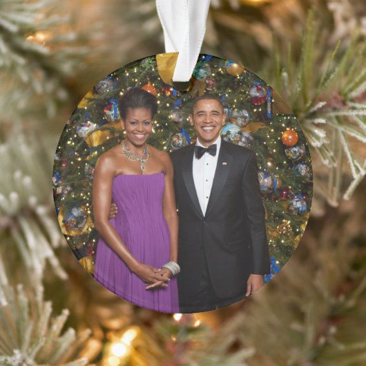 Kerst van President Barack Obama en Michelle Ornament (Boom)