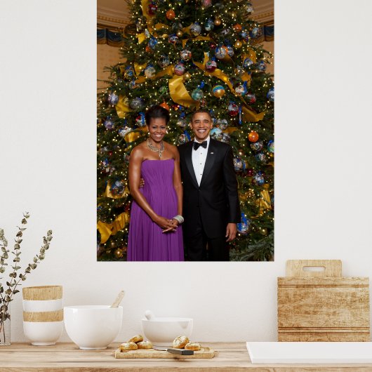 Kerst van President Barack Obama en Michelle Poster (Keuken)