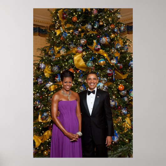 Kerst van President Barack Obama en Michelle Poster (Voorkant)