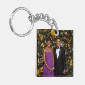 Kerst van President Barack Obama en Michelle Sleutelhanger (Voorkant Links)