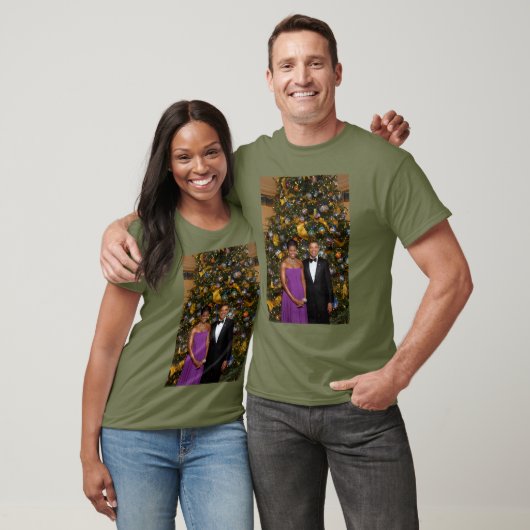 Kerst van President Barack Obama en Michelle T-shirt (Unisex)