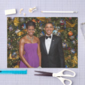 Kerst van President Barack Obama en Michelle Tissuepapier (Craft)