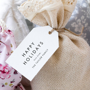 Kerst van Prettige feestdagen familie Cadeaulabel