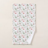 Kerst van rode en groene sneeuwvlokken bad handdoek (Handdoek)