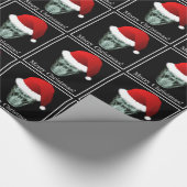 Kerst van Santa Hat Cadeaupapier (Hoek)