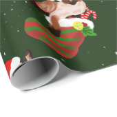 Kerst van Siamese katten met kous en kerstman Cadeaupapier (Rol Hoek)